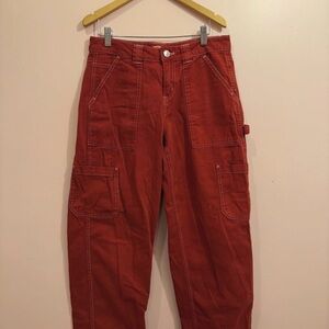 Garage Red Wide Leg Pants